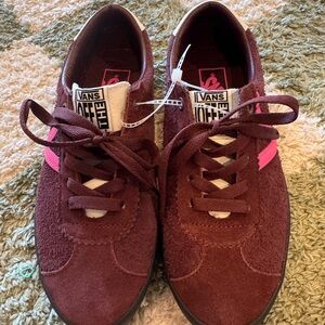 Vans Women's Suede Brown and Pink Sneakers